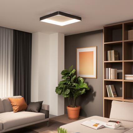 Brilagi - LED prigušivo stropno svjetlo FALCON II LED/125W/230V 3000-6500K 60x60 cm crna + daljinski upravljač