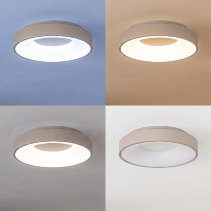 BRILAGI - LED Stropna svjetiljka s prigušivanjem FALCON II LED/67W/230V 3000-6500K Ø 40 cm bijela/bež + daljinski upravljač