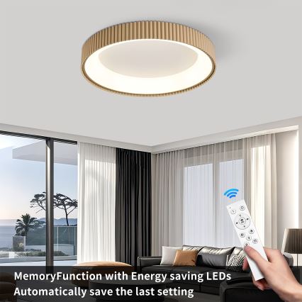 Brilagi - LED stropno svjetlo s prigušivanjem FALCON MODERN LED/54W/230V 3000-6500K 60 cm bež + daljinski upravljač
