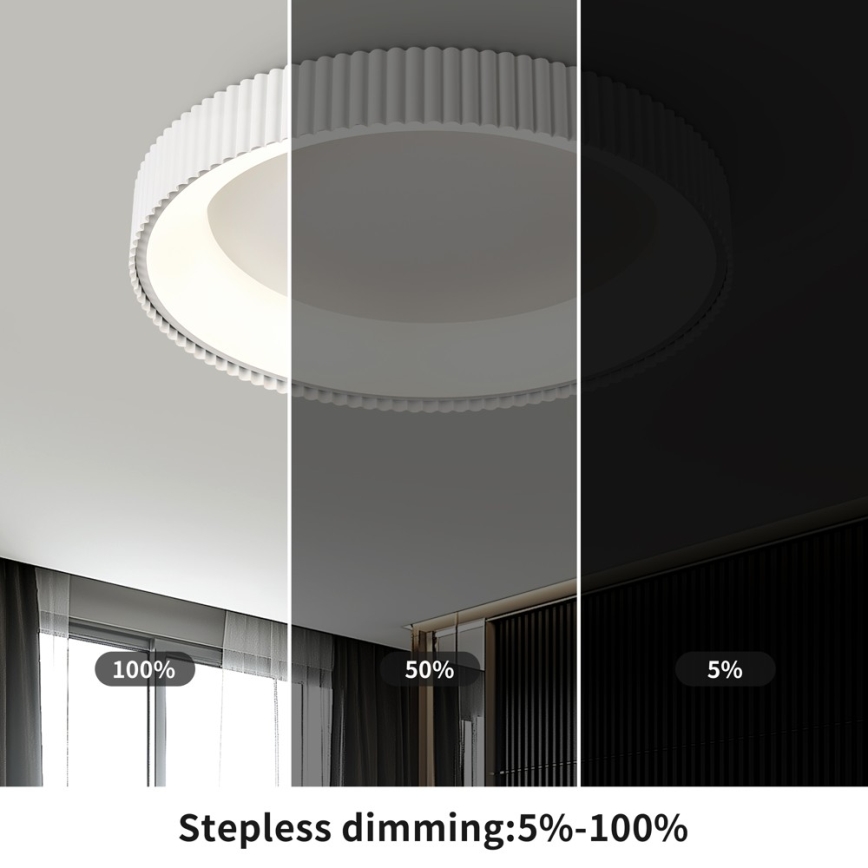 BRILAGI - LED prigušivo stropno svjetlo FALCON MODERN LED/54W/230V 3000-6000K Ø 60 cm bijela + daljinski upravljač