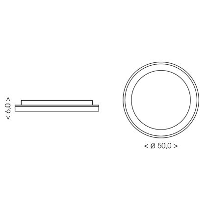 BRILAGI - LED prigušiva stropna svjetiljka FALCON SLIM LED/42W/230V 3000-6500K Ø 50 cm bež + daljinski upravljač