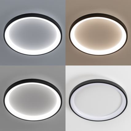 Brilagi - LED stropna svjetiljka s prigušivanjem FALCON SLIM LED/42W/230V 3000-6500K Ø 50 cm crna + daljinski upravljač