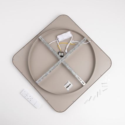 BRILAGI - LED stropno svjetlo s mogućnošću prigušivanja FALCON SLIM LED/50W/230V 3000-6500K 50x50 cm bež + daljinski upravljač