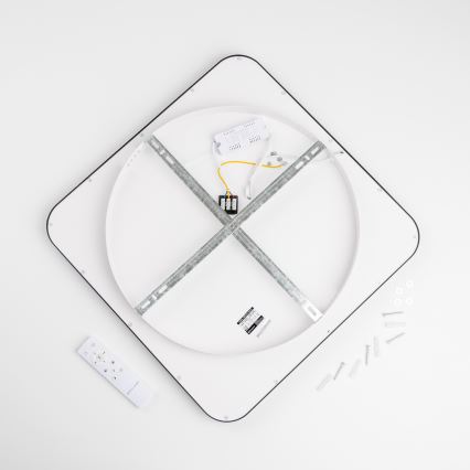 Brilagi - LED prigušivo stropno svjetlo FALCON SLIM LED/50W/230V 3000-6500K 50x50 cm crno + daljinski upravljač