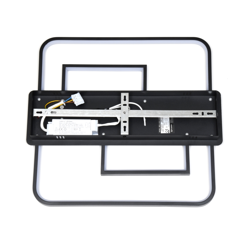Brilagi - prigušivo LED stropno svjetlo FLARE LED/34W/230V 3000-6000K 48x48 cm crno + daljinski upravljač