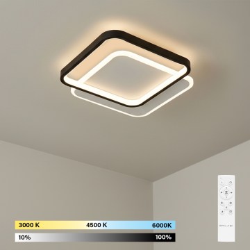 Brilagi - LED prigušivo stropno svjetlo FLARE LED/43W/230V 3000-6000K 39,5x45 cm bijela/crna + daljinsko upravljanje