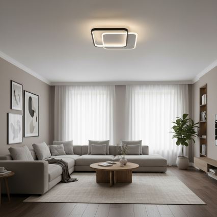 Brilagi - LED stropno svjetlo FLARE s mogućnošću prigušivanja LED/43W/230V 3000-6000K 39,5x45 cm bijelo/crno + daljinsko upravljanje