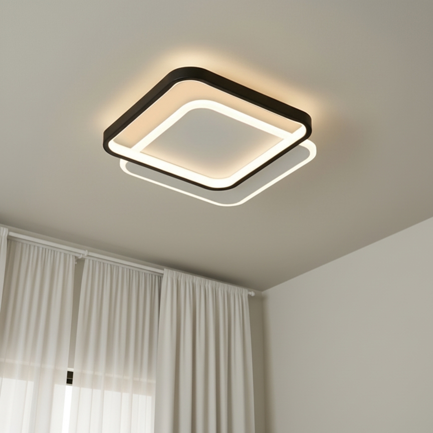 Brilagi - LED stropno svjetlo FLARE s mogućnošću prigušivanja LED/43W/230V 3000-6000K 39,5x45 cm bijelo/crno + daljinsko upravljanje