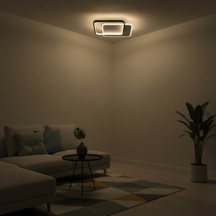Brilagi - LED stropno svjetlo FLARE s mogućnošću prigušivanja LED/43W/230V 3000-6000K 39,5x45 cm bijelo/crno + daljinsko upravljanje