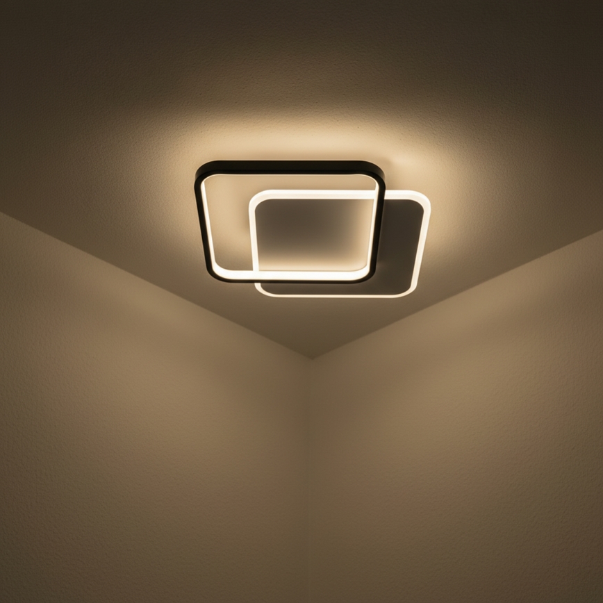 Brilagi - LED stropno svjetlo FLARE s mogućnošću prigušivanja LED/43W/230V 3000-6000K 39,5x45 cm bijelo/crno + daljinsko upravljanje