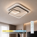 BRILAGI - LED prigušivo stropno svjetlo FLARE LED/81W/230V 3000-6000K 50x50 cm bijela/crna + daljinski upravljač