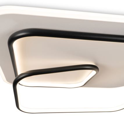BRILAGI - LED prigušivo stropno svjetlo FLARE LED/81W/230V 3000-6000K 50x50 cm bijela/crna + daljinski upravljač