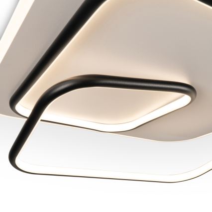 BRILAGI - LED prigušivo stropno svjetlo FLARE LED/81W/230V 3000-6000K 50x50 cm bijela/crna + daljinski upravljač