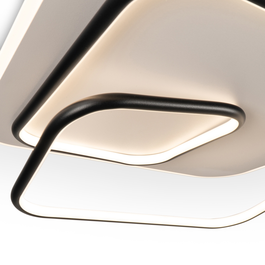BRILAGI - LED prigušivo stropno svjetlo FLARE LED/81W/230V 3000-6000K 50x50 cm bijela/crna + daljinski upravljač