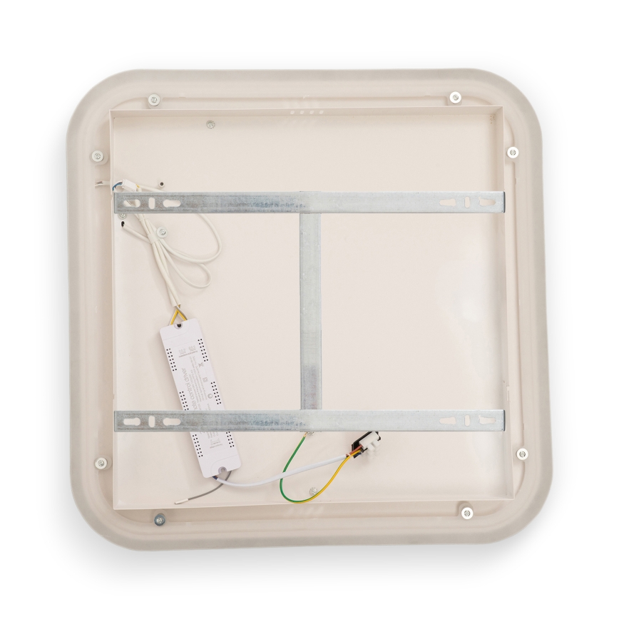 BRILAGI - LED prigušivo stropno svjetlo FLARE LED/81W/230V 3000-6000K 50x50 cm bijela/crna + daljinski upravljač