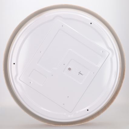 Brilagi - Prigušivo LED stropno svjetlo FLOCO LED 48 W / 230 V, promjer 40 cm, drveni dekor/bijelo + daljinski upravljač