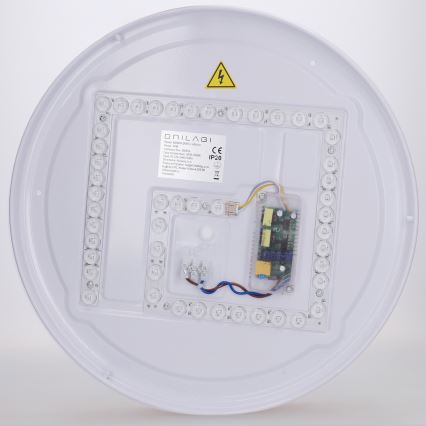 Brilagi - Prigušivo LED stropno svjetlo FLOCO LED 48 W / 230 V, promjer 40 cm, drveni dekor/bijelo + daljinski upravljač