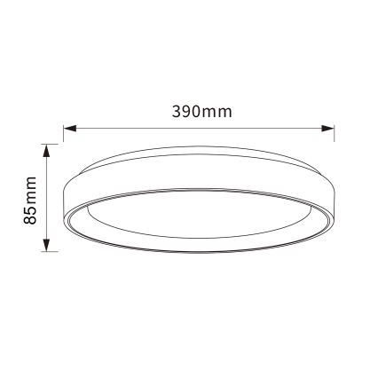 Brilagi - Prigušivo LED stropno svjetlo FLOCO LED 48 W / 230 V, promjer 40 cm, drveni dekor/bijelo + daljinski upravljač