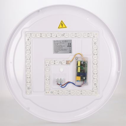 Brilagi - LED prigušiva stropna svjetiljka FLOCO LED/48W/230V 3000-6500K Ø 40 cm drveni dekor/crna + daljinsko upravljanje