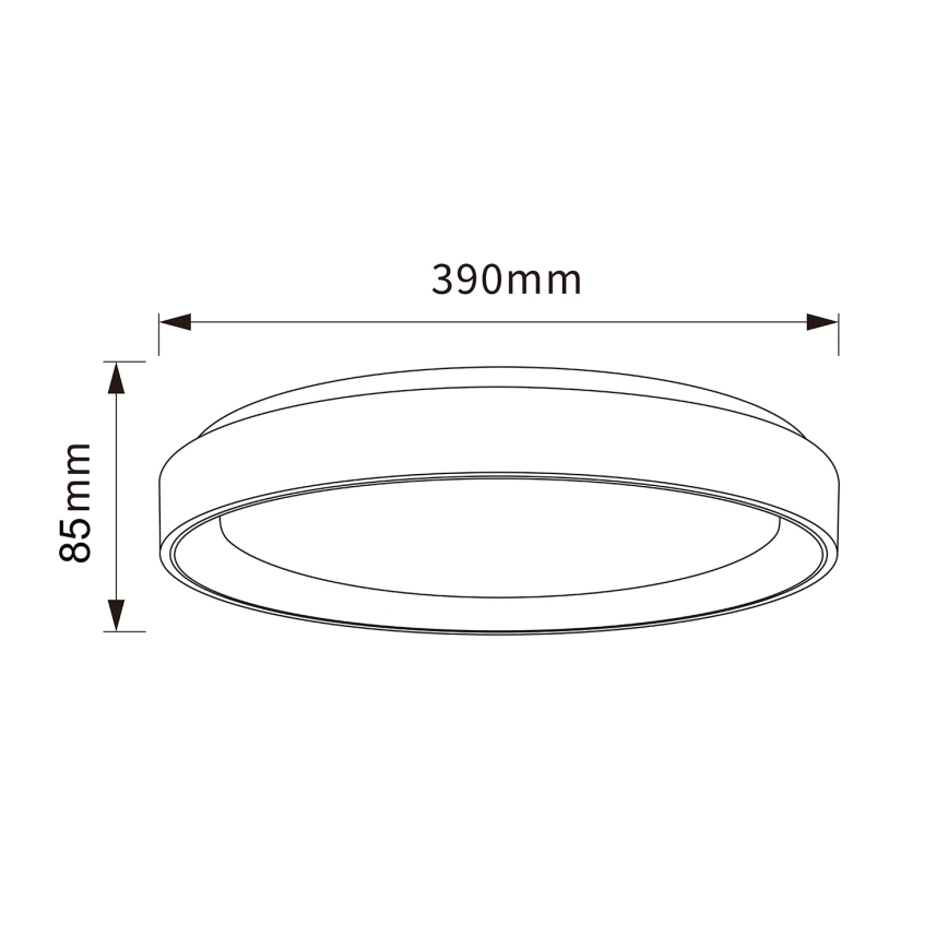 Brilagi - LED prigušiva stropna svjetiljka FLOCO LED/48W/230V 3000-6500K Ø 40 cm drveni dekor/crna + daljinsko upravljanje