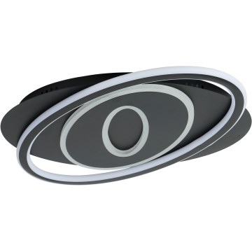 Brilagi - LED prigušivo stropno svjetlo IRIS LED/78W/230V 3000-6000K 37x49 cm crna + daljinski upravljač