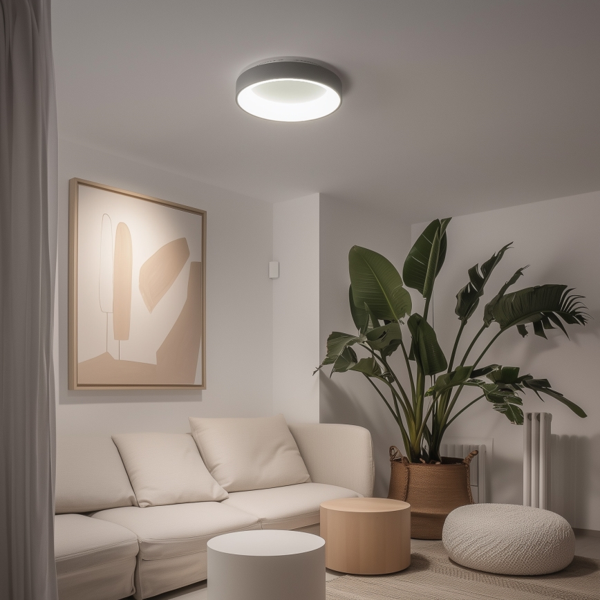 Brilagi - LED stropna svjetiljka s mogućnošću prigušivanja FALCON LED/40W/230V 3000-6500K Ø 45 cm siva + daljinski upravljač