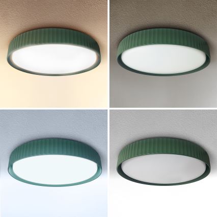 Brilagi - Prigušivo LED stropno svjetlo LUCIA LED/48W/230V 3000-6500K promjer 41 cm zeleno + daljinski upravljač