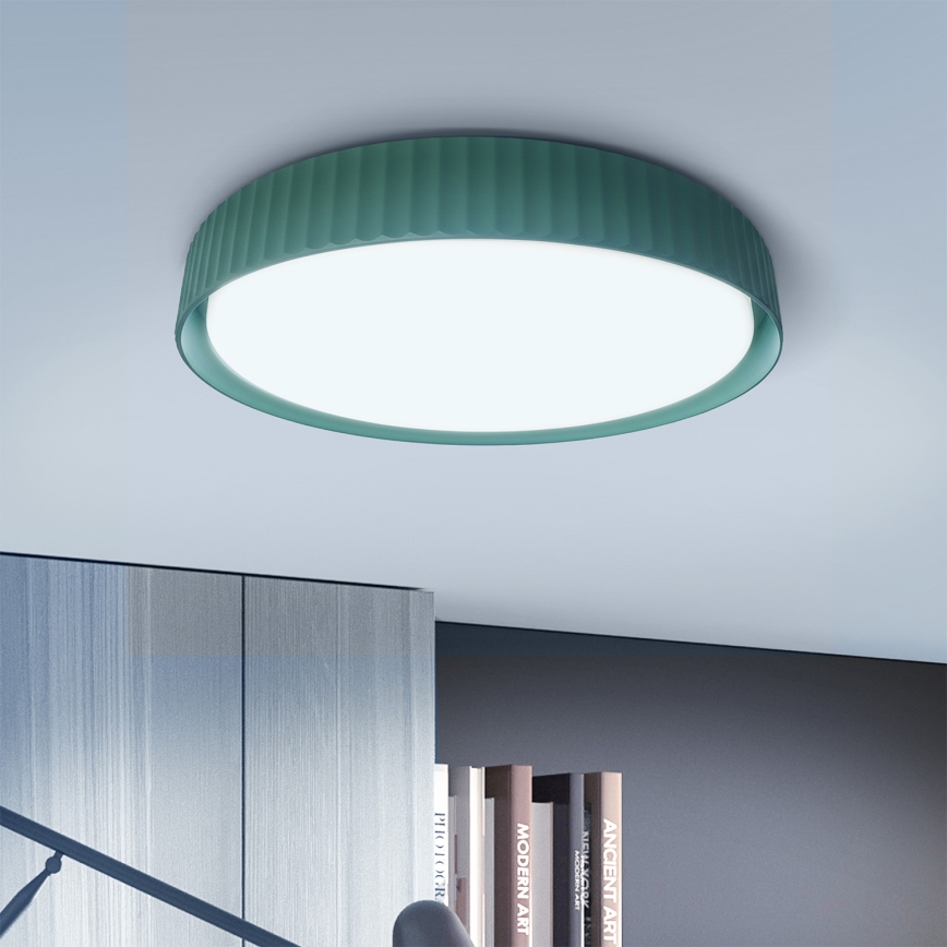 Brilagi - Prigušivo LED stropno svjetlo LUCIA LED/48W/230V 3000-6500K promjer 41 cm zeleno + daljinski upravljač