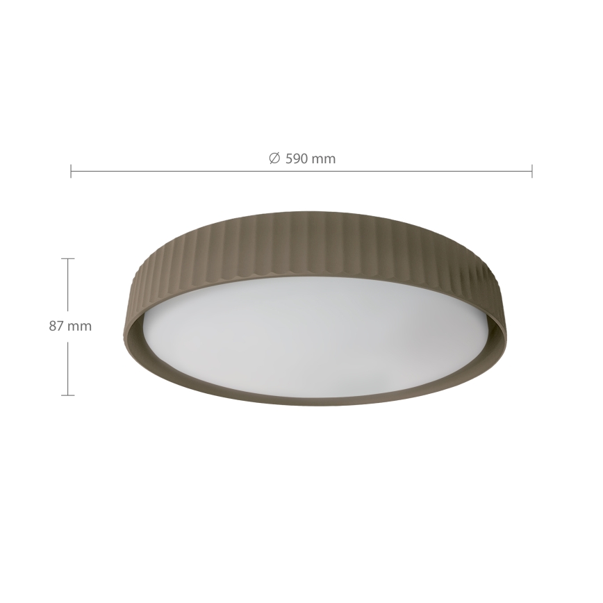 Brilagi - prigušiva LED stropna svjetiljka LUCIA LED/60W/230V 3000-6500K prom. 59 cm taupe + daljinsko upravljanje