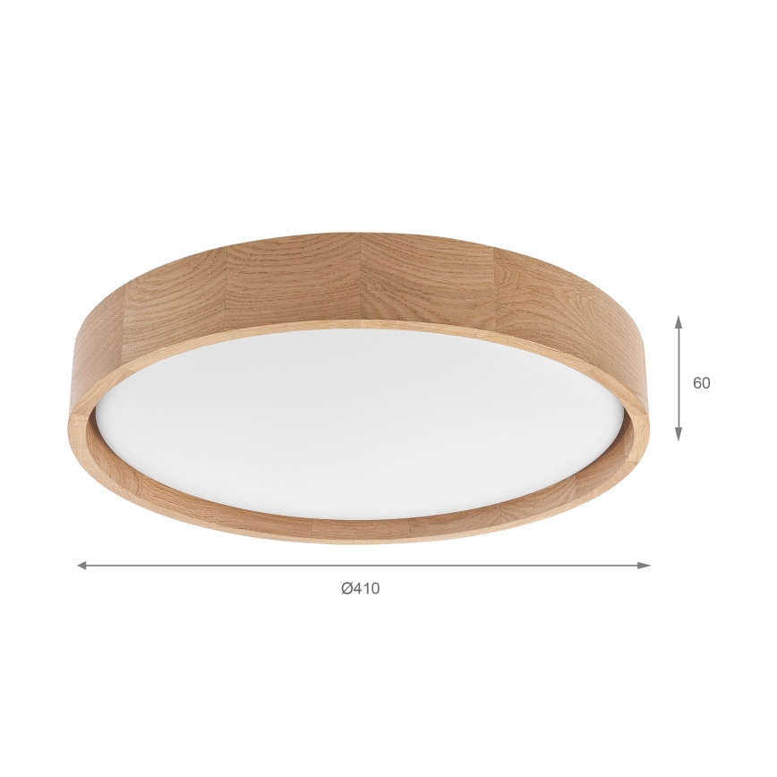 Brilagi - LED stropna svjetiljka s prigušivanjem MANAROLA REMOTE LED/24W/230V 3000-6500K promjer 41 cm hrast + daljinski upravljač