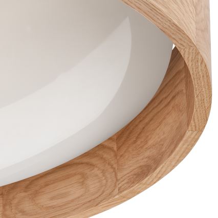 Brilagi - LED prigušivo stropno svjetlo MANAROLA LED/24W/230V prom. 42 cm 3000-6500K hrast + daljinski upravljač