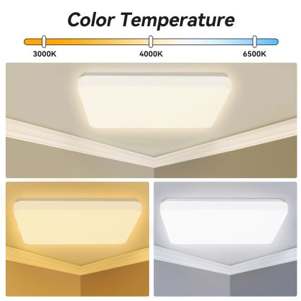 Brilagi - LED Prigušiva stropna svjetiljka MILKY WAY LED/24W/230V 3000-6500K 37x37 cm + daljinski upravljač