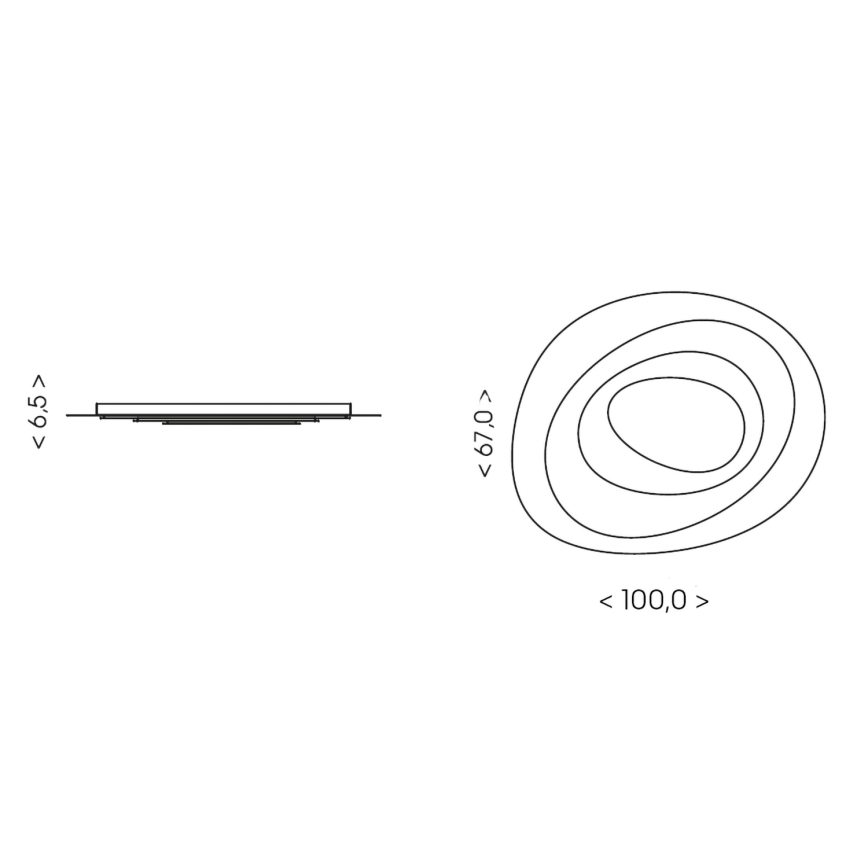 BRILAGI - prigušivo stropno svjetlo MODERN MAXI LED/105W/230V 3000-6000K 83,5x100 cm + daljinski upravljač