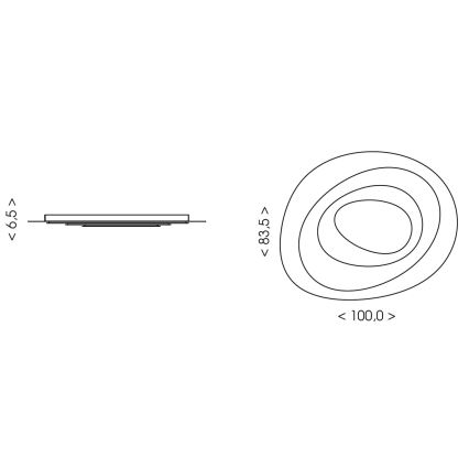 Brilagi - LED prigušivo stropno svjetlo MODERN MAXI LED/105W/230V 3000-6000K 83,5x1000 cm + daljinski upravljač