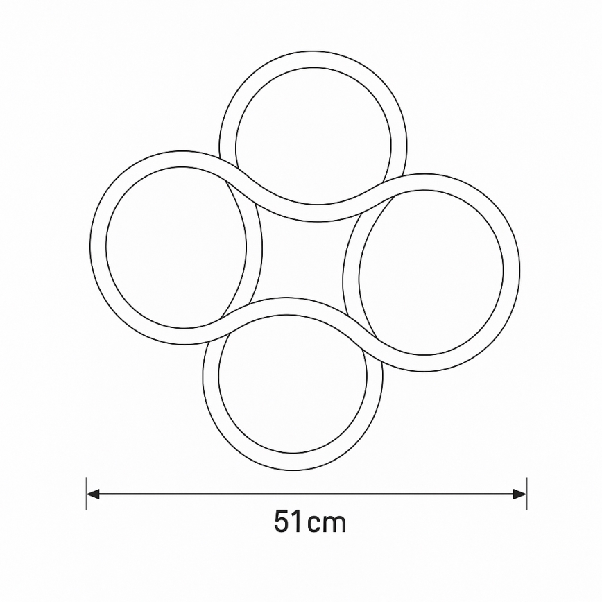 Brilagi - LED prigušivo stropno svjetlo ORELLI LED/53W/230V promjer 51 cm 3000-6000K + daljinsko upravljanje