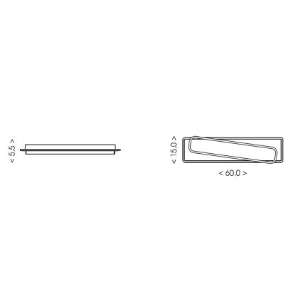 Brilagi - LED stropno svjetlo s mogućnošću prigušivanja OUTLINE LED/52W/230V 3000-6000K 15x60 cm bijela/crna + daljinski upravljač