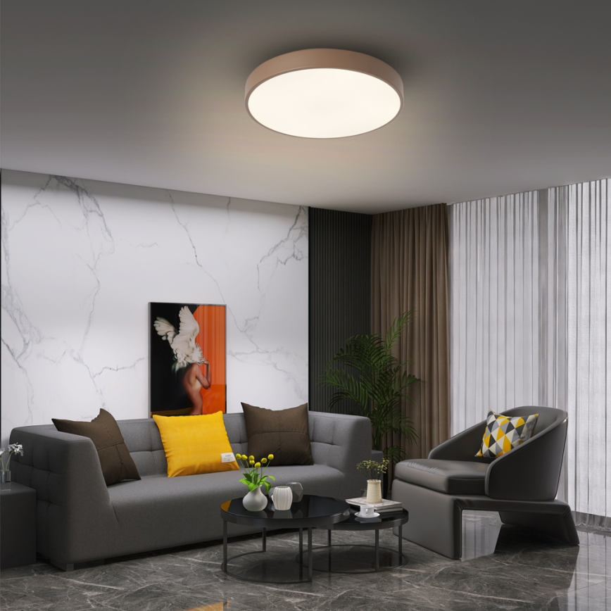 Brilagi - LED prigušivo stropno svjetlo POOL LED/36W/230V 3000-6000K, promjer 30 cm, smeđa + daljinski upravljač