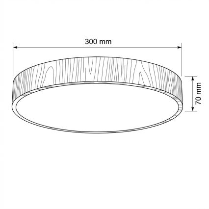 Brilagi - POOL LED stropna svjetiljka s prigušivanjem LED/36W/230V 3000-6000K Ø 30 cm, drveni dekor + daljinsko upravljanje