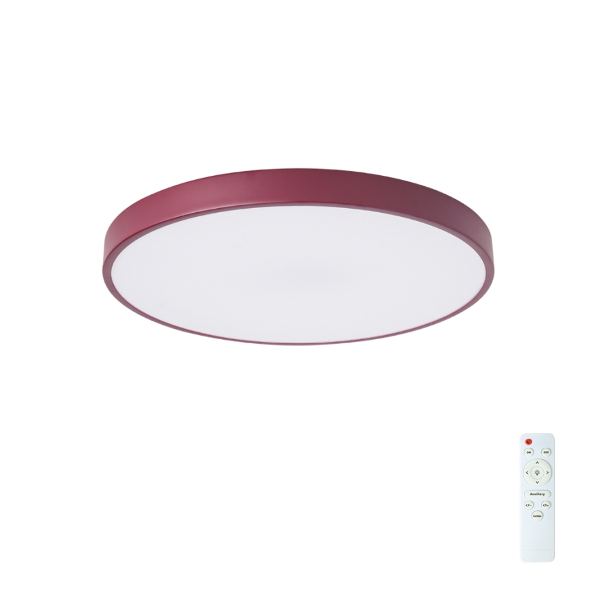 Brilagi - LED prigušivo stropno svjetlo POOL LED/60W/230V 3000-6000K Ø 50 cm bordo + daljinski upravljač