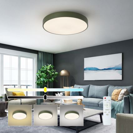 Brilagi - LED stropna svjetiljka s mogućnošću prigušivanja POOL LED/60W/230V 3000-6000K Ø 50 cm zelena + daljinski upravljač