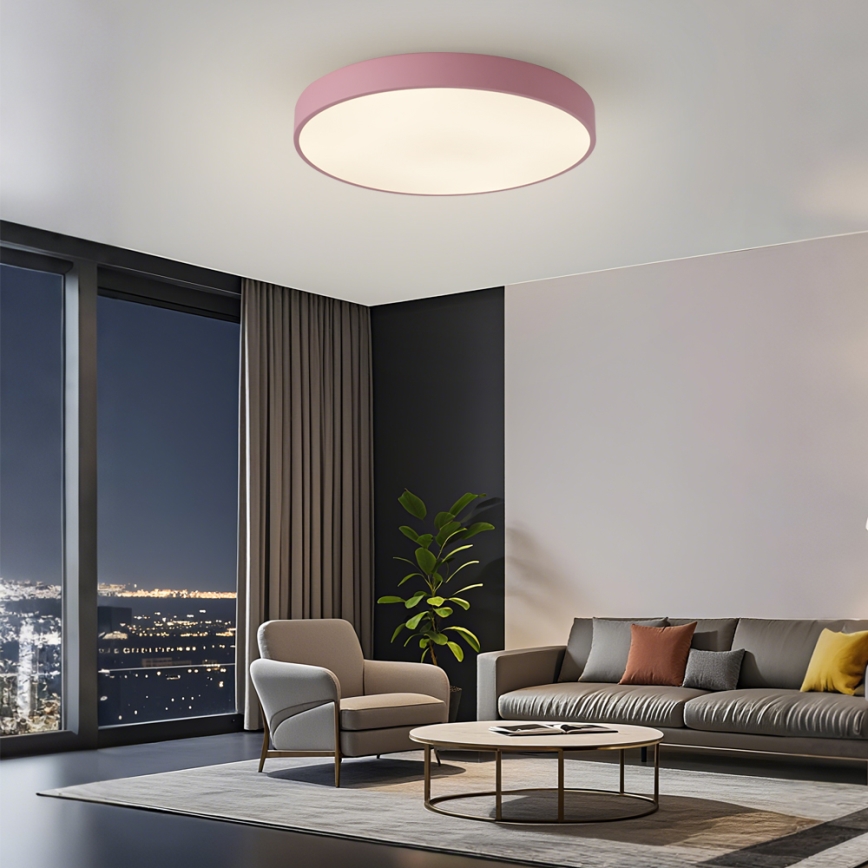Brilagi - LED prigušivo stropno svjetlo POOL LED/60W/230V 3000-6000K promjer 60 cm ružičasto + daljinski upravljač