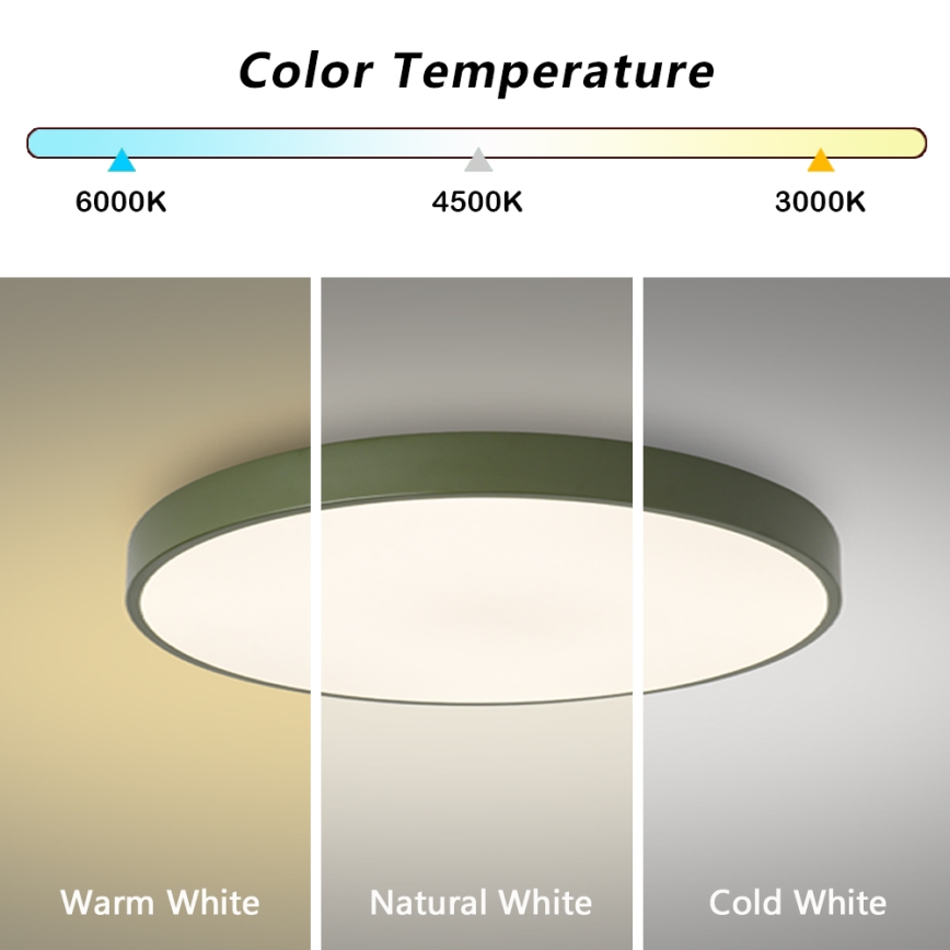 Brilagi - Prigušivo stropno LED svjetlo POOL LED/60W/230V 3000-6000K Ø 60 cm, zeleno + daljinski upravljač