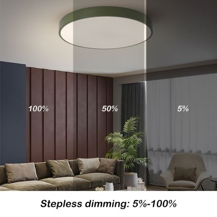 Brilagi - Prigušivo stropno LED svjetlo POOL LED/60W/230V 3000-6000K Ø 60 cm, zeleno + daljinski upravljač