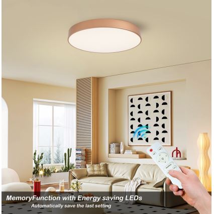 Brilagi - prigušivo LED stropno svjetlo POOL LED/60W/230V 3000-6000K promjer 60 cm brončano + daljinski upravljač