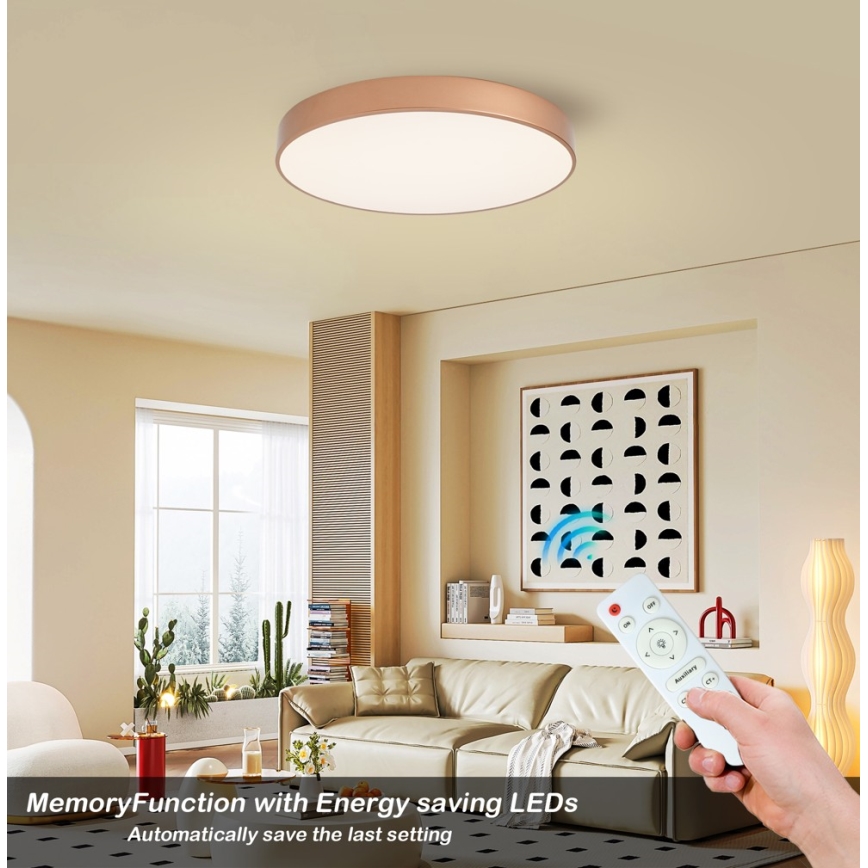 Brilagi - prigušivo LED stropno svjetlo POOL LED/60W/230V 3000-6000K promjer 60 cm brončano + daljinski upravljač
