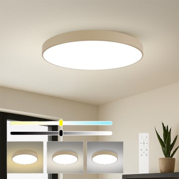 Brilagi - LED prigušivo stropno svjetlo POOL SMART LED/128W/230V 3000-6000K 100 cm bež Wi-Fi Tuya + daljinski upravljač