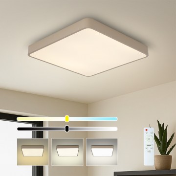 Brilagi - LED prigušivo stropno svjetlo POOL SQUARE LED/36W/230V 3000-6000K 40x40 cm bež + daljinski upravljač