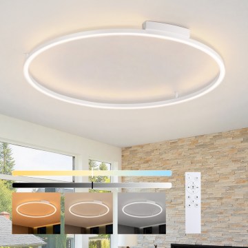 Brilagi - LED prigušivo stropno svjetlo PORTOFINO LED/85W/230V 3000-6000K Ø 120 cm bijela + daljinski upravljač