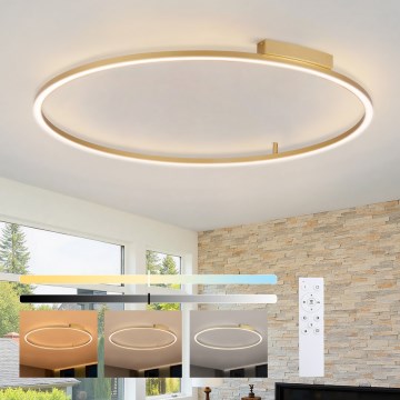 Brilagi - LED prigušivo stropno svjetlo PORTOFINO LED/85W/230V 3000-6000K Ø 120 cm zlatno + daljinski upravljač