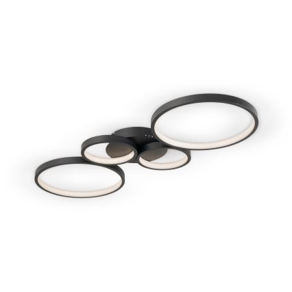 Brilagi - LED prigušivo stropno svjetlo RINGO LED/34W/230V 3000-6000K 28x78 cm crno + daljinski upravljač